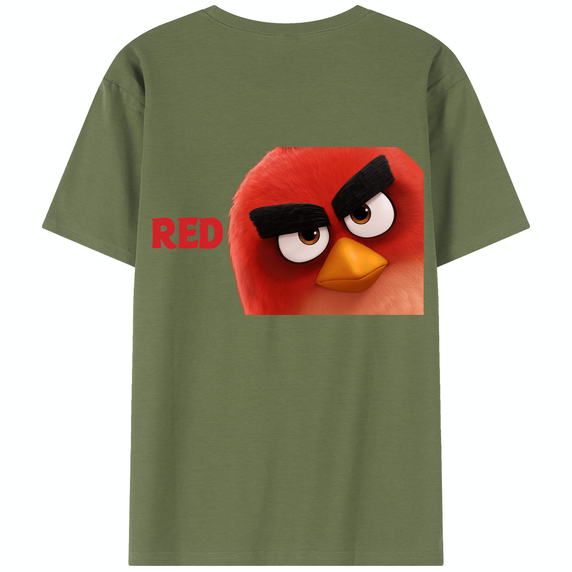 （画像用） Angry Birds アングリーバード 綿100％半袖Tシャツ（背面プリント）